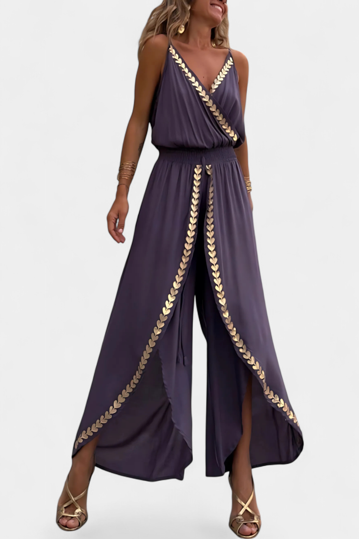 LP | Tuta drappeggiata dall'eleganza dorata