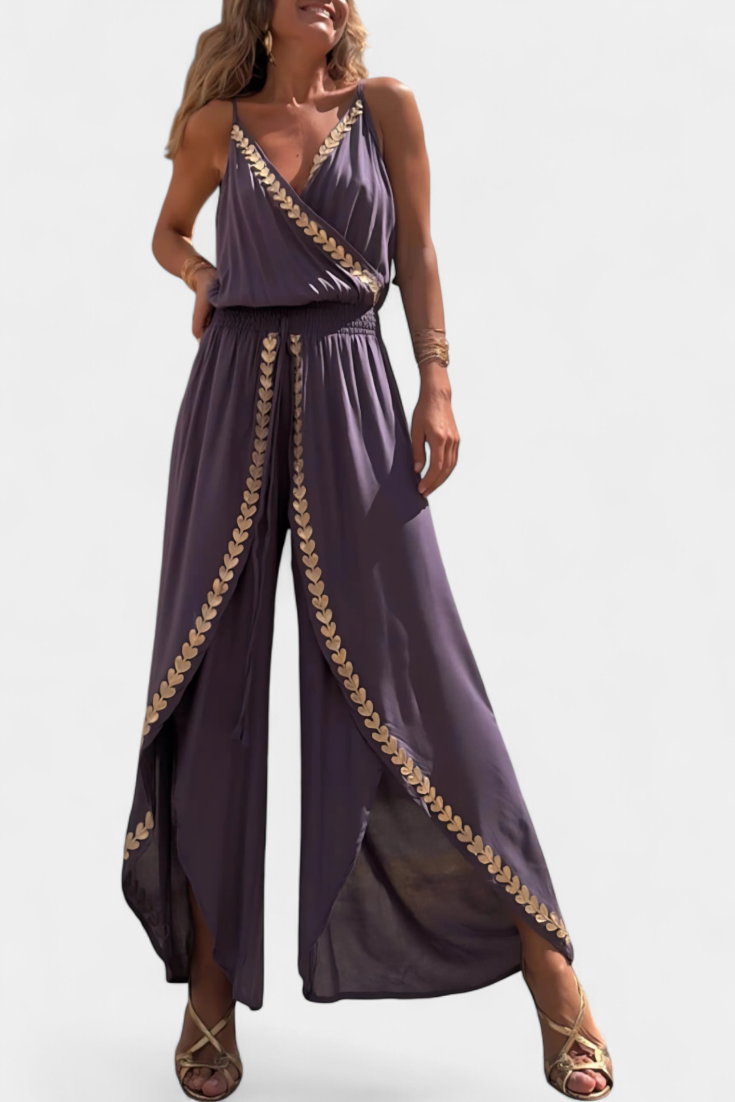 LP | Tuta drappeggiata dall'eleganza dorata