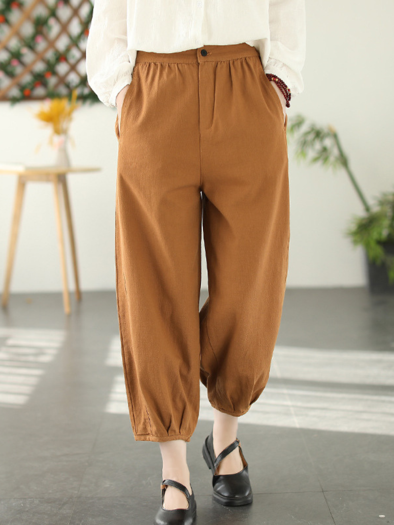 LP | Donne Moda Casual Vita Elastica Allentata Pantaloni lunghi Harem Bottom