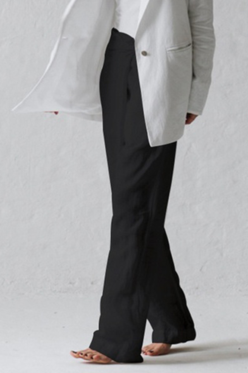 LP | Pantaloni casual con cinturino solido a vita media (3 colori)