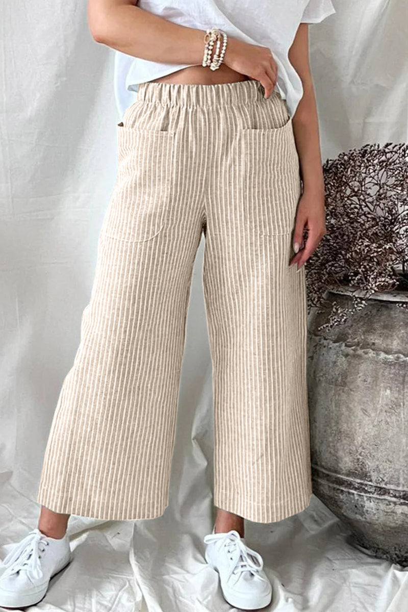 LP | Casual borsa solida allentato pantaloni dritti (5 colori)