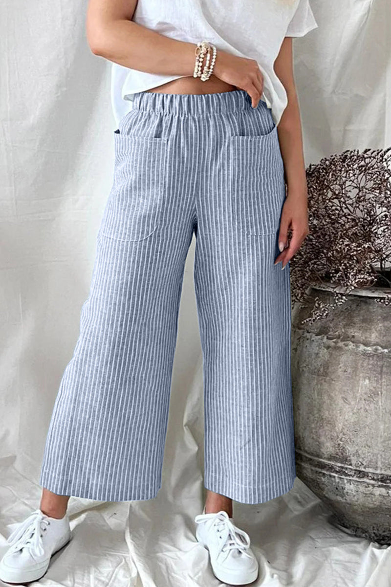 LP | Casual borsa solida allentato pantaloni dritti (5 colori)