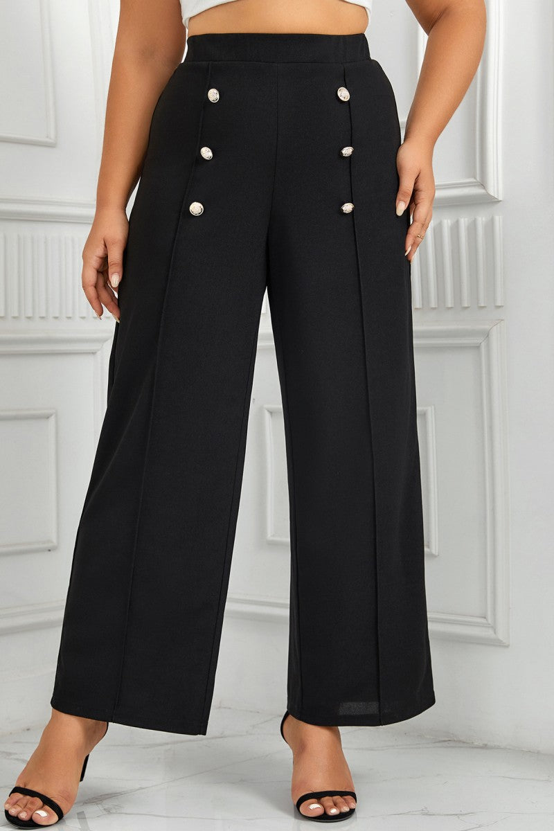 LP | Pantaloni casual solidi patchwork plus size