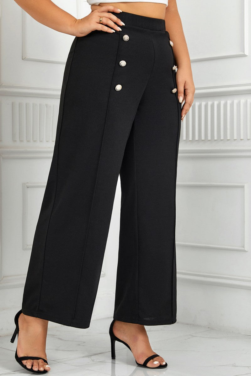 LP | Pantaloni casual solidi patchwork plus size