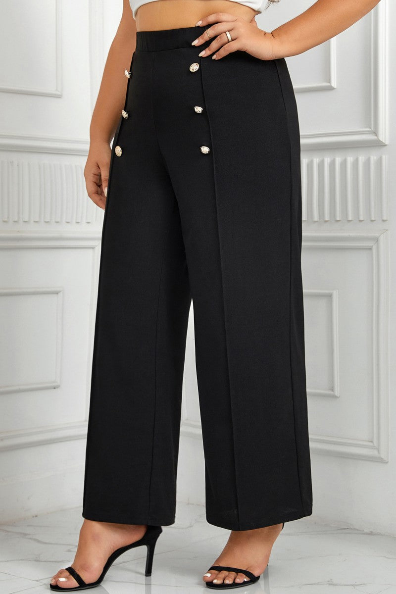 LP | Pantaloni casual solidi patchwork plus size