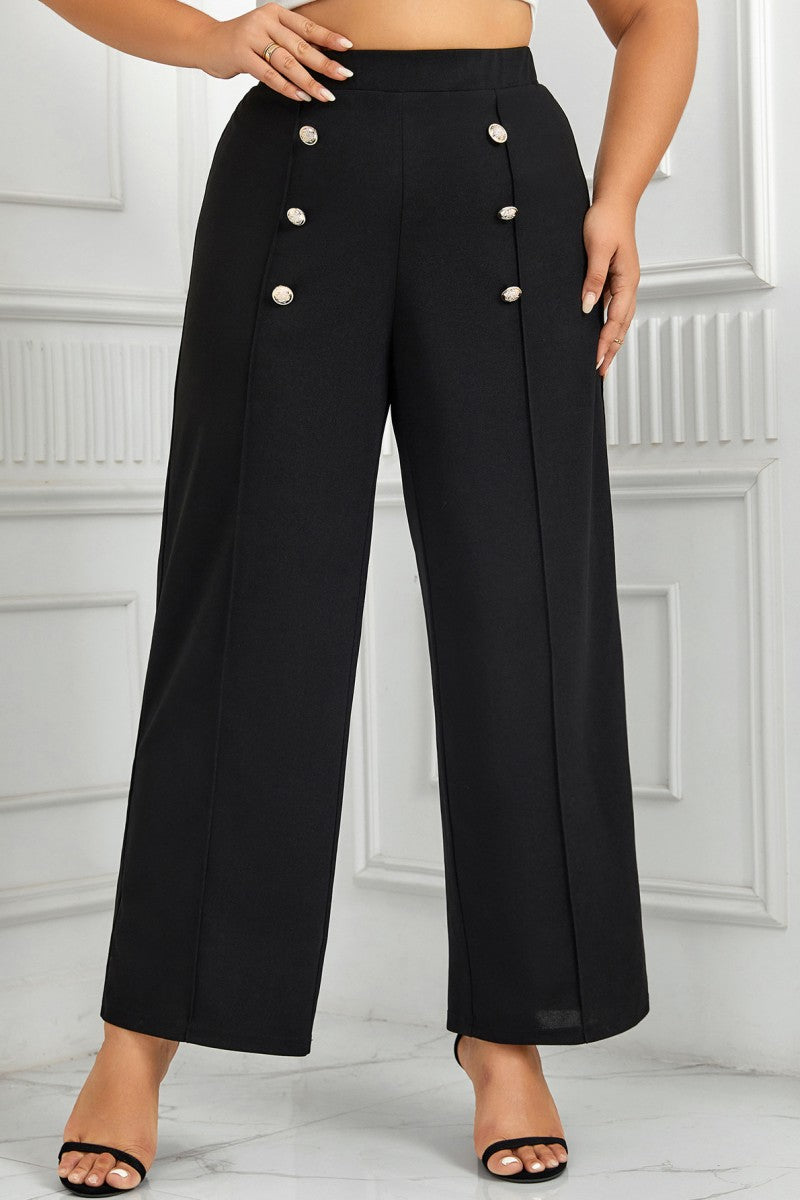 LP | Pantaloni casual solidi patchwork plus size