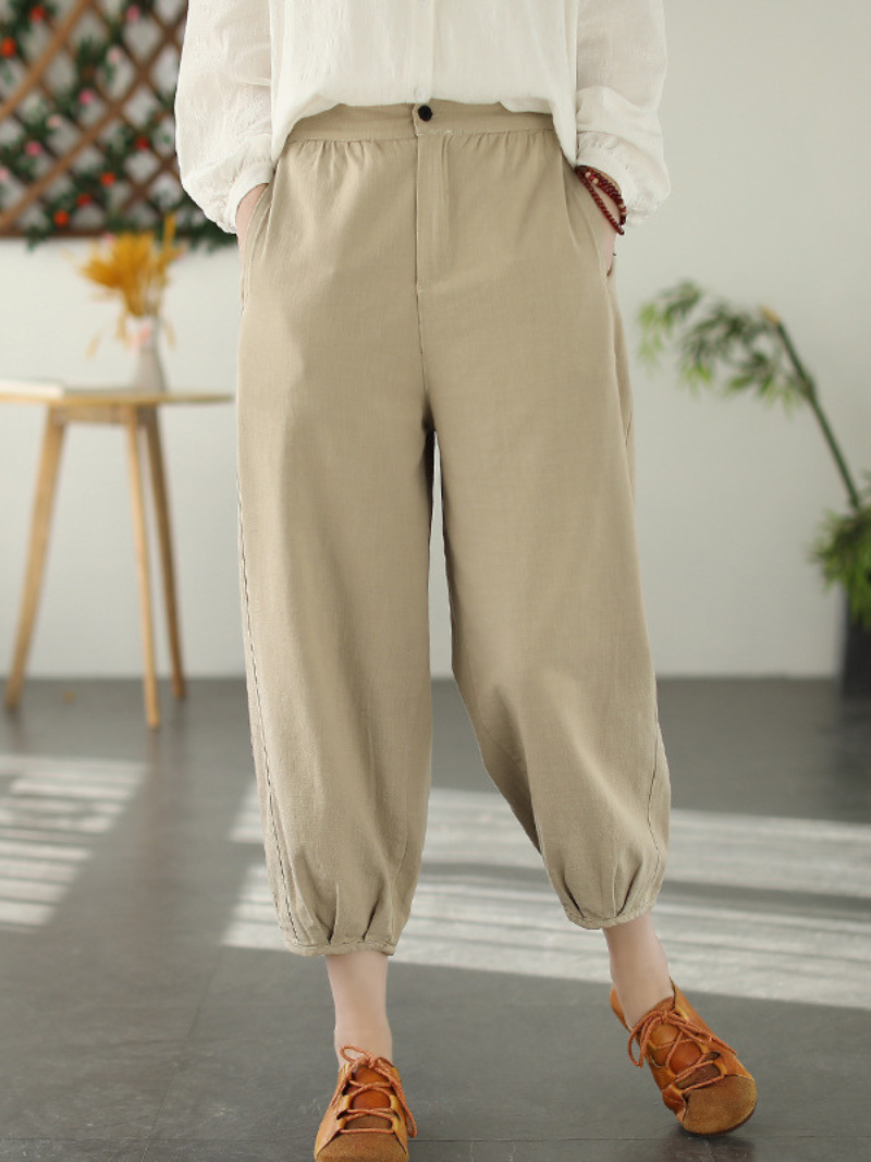 LP | Donne Moda Casual Vita Elastica Allentata Pantaloni lunghi Harem Bottom