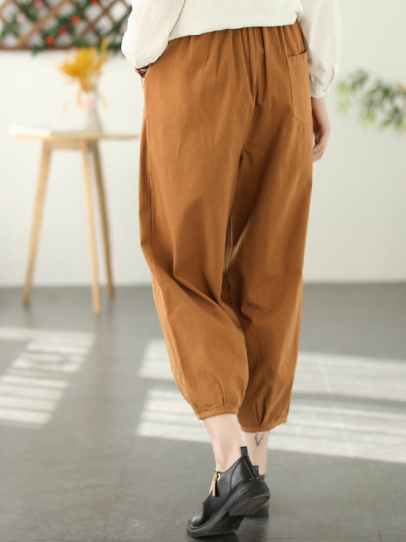 LP | Donne Moda Casual Vita Elastica Allentata Pantaloni lunghi Harem Bottom