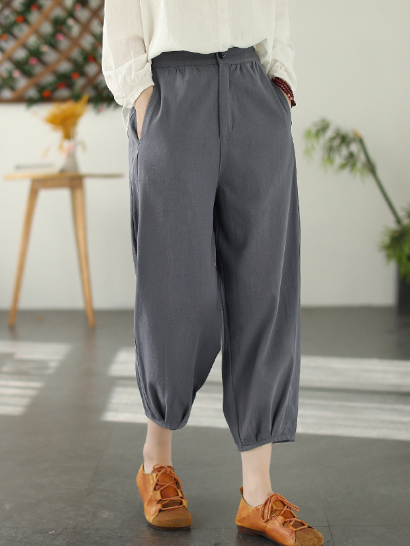 LP | Donne Moda Casual Vita Elastica Allentata Pantaloni lunghi Harem Bottom