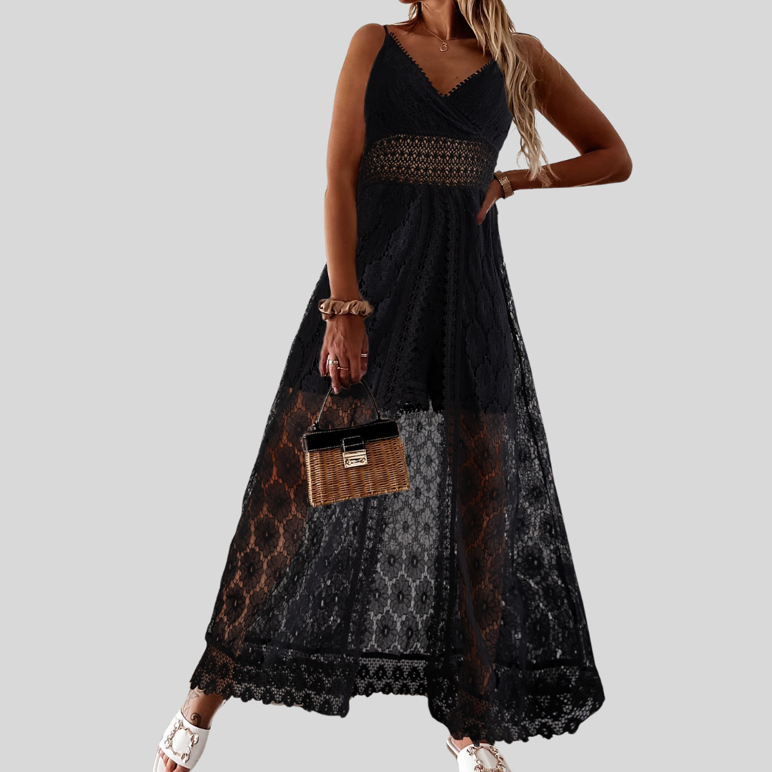 LP | Elegante tuta fluida con scollo a V