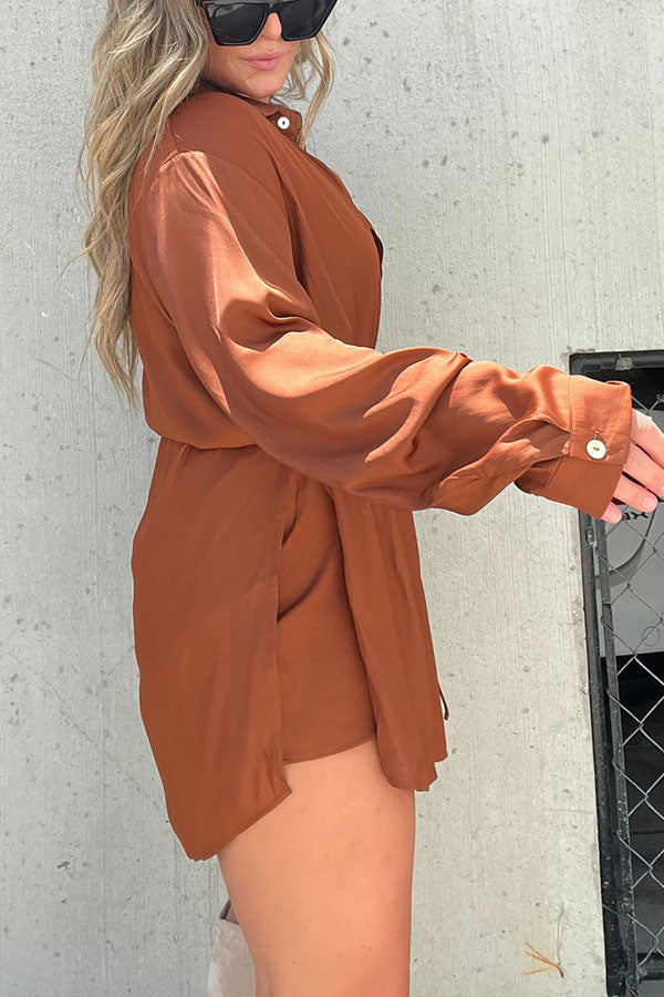 LP | Kami Set camicia e pantaloncini di seta