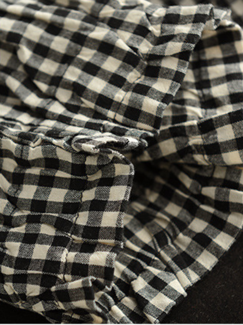 LP | Vita elastica a quadri Pantaloni casual harem Pantaloni fondo