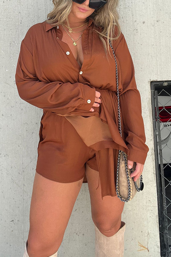 LP | Kami Set camicia e pantaloncini di seta