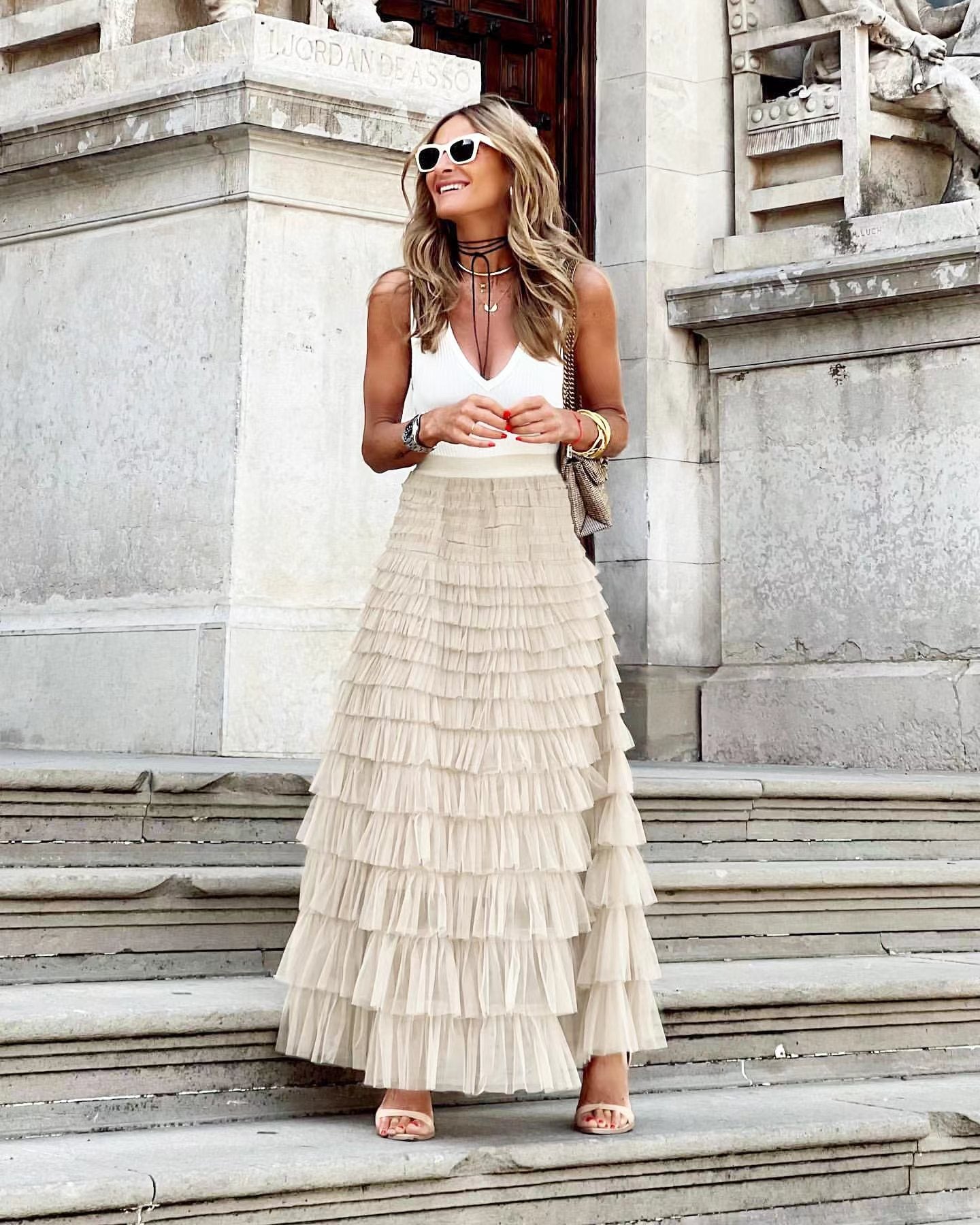 LP | Maxi gonna con volant e tulle