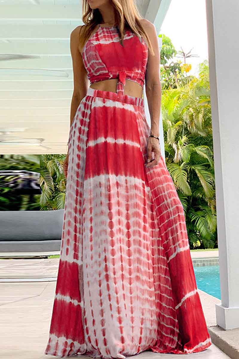 LP | Reggiseno Halter Top con vita e gonna grande Swing Tuta due pezzi