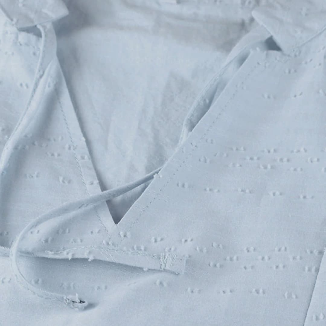 LP | Abito camicia estivo da donna con colletto a cravatta e tasche laterali