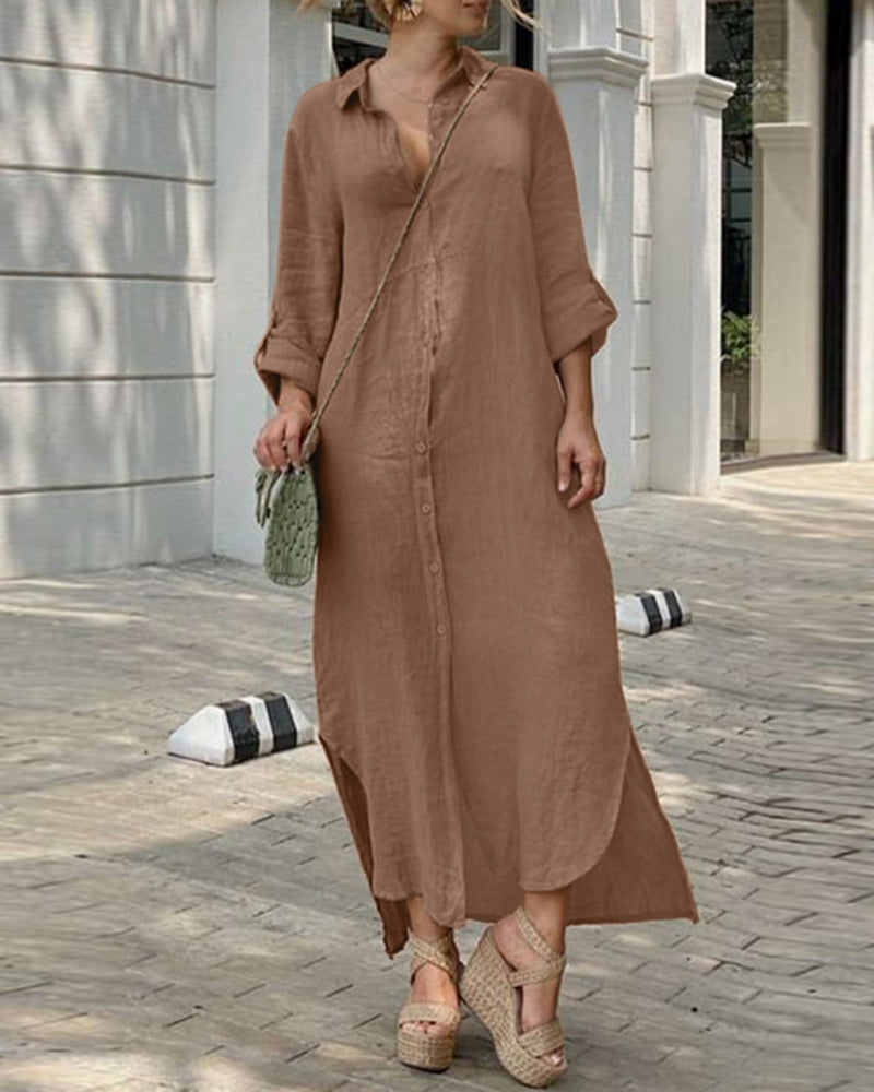 LP | Abiti casual a maniche lunghe con abbottonatura a maxi camicia