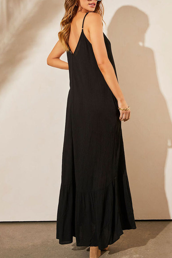 LP | KIMONIE Maxi abito monocolore con tasca