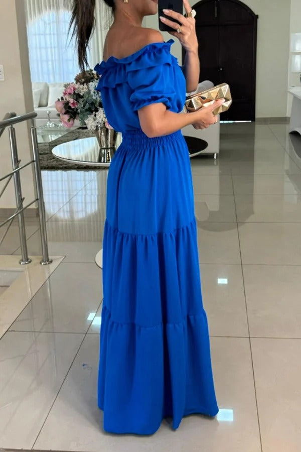 LP | Ammetti i tuoi sentimenti Maxi abito off-the-shoulder con vita smocked