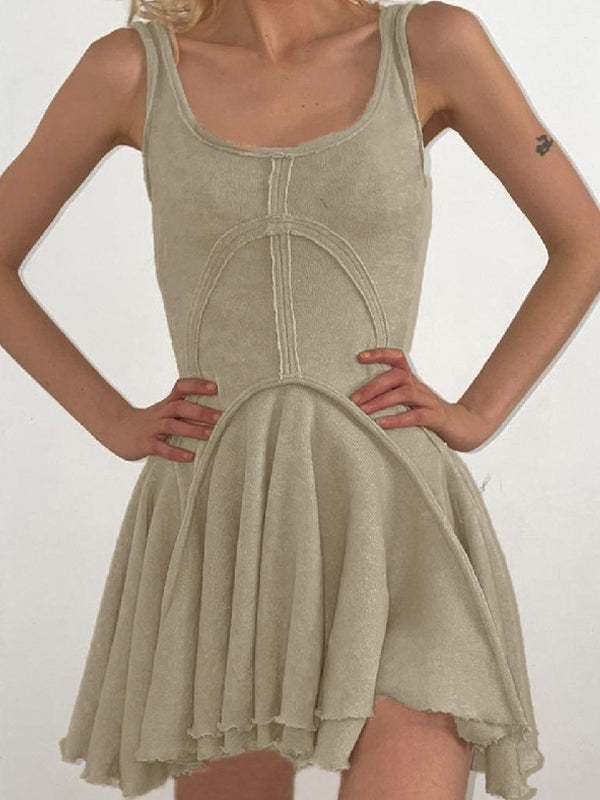 LP | Mini abito bodycon patchwork senza maniche