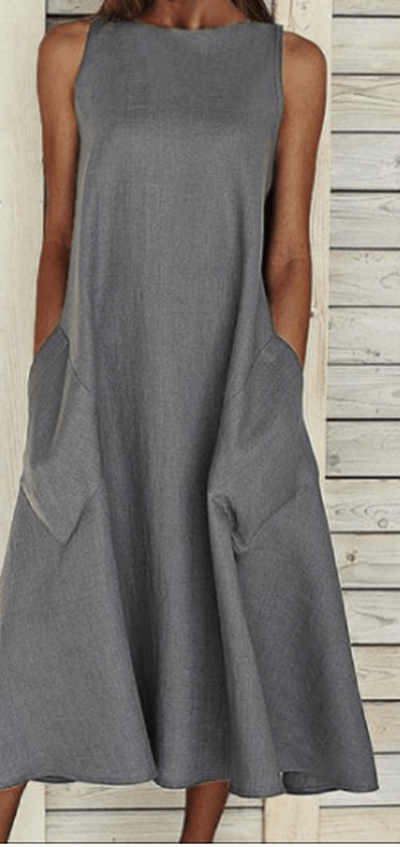 LP | Elegante abito in cotone dalla linea ad A