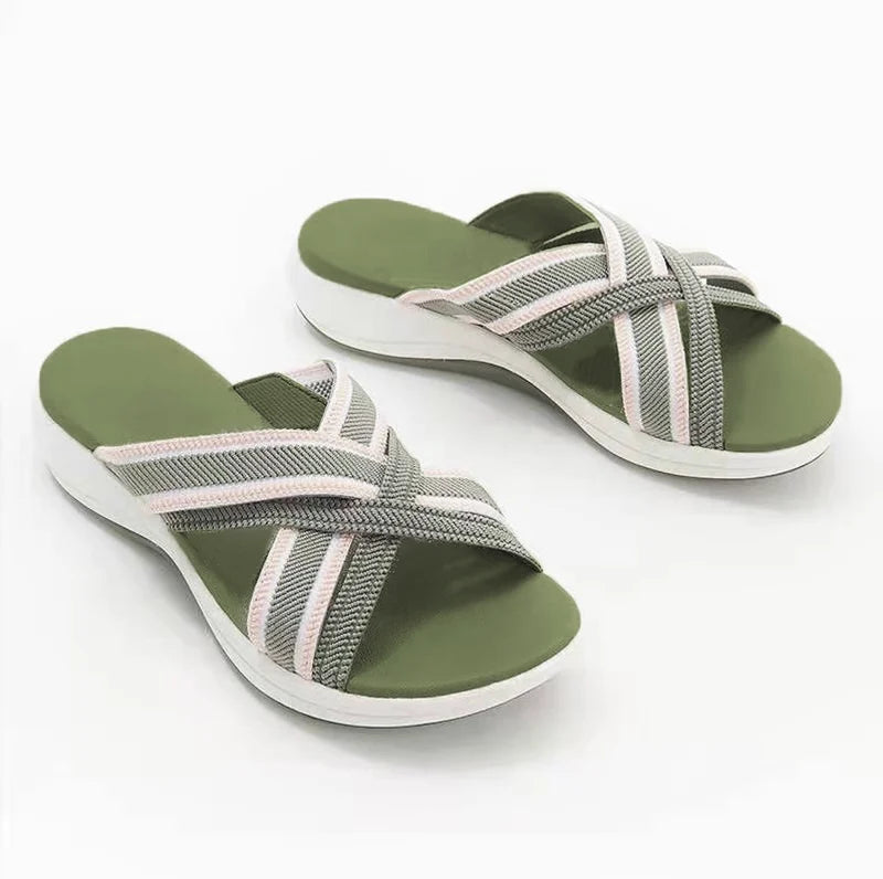 LP | | Sandali con plateau e cinturino elastico da donna