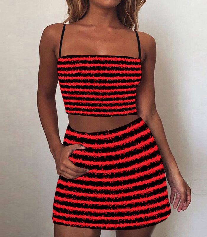 LP | Vestito da tuta a righe con spaghetti da donna
