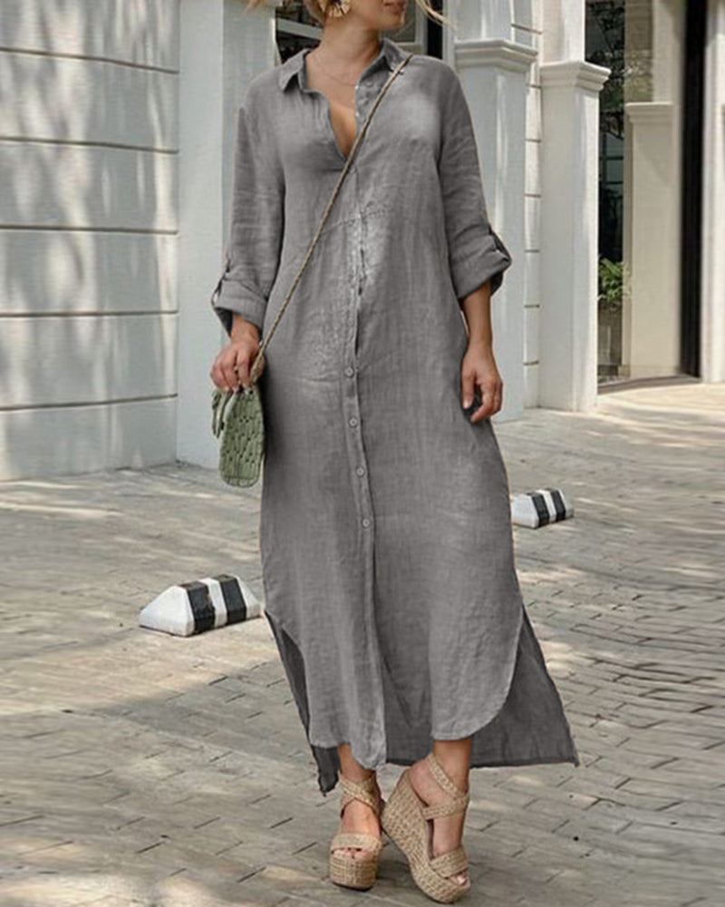 LP | Abiti casual a maniche lunghe con abbottonatura a maxi camicia