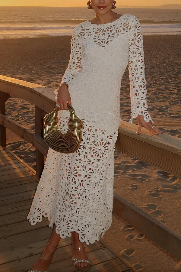 LP | Forever Sunsets Maxi abito copricostume allacciato all'uncinetto sul retro