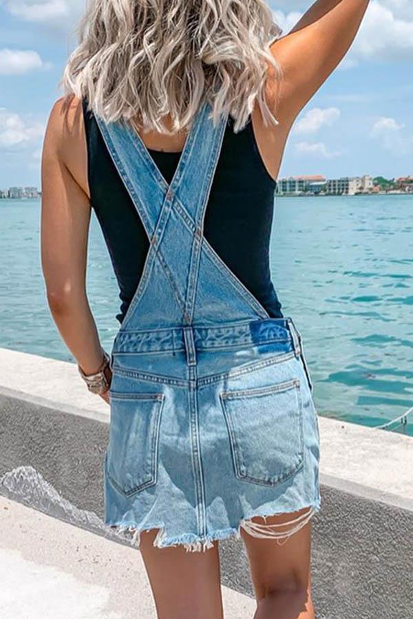 LP | Abito tuta in denim con fibbia regolabile