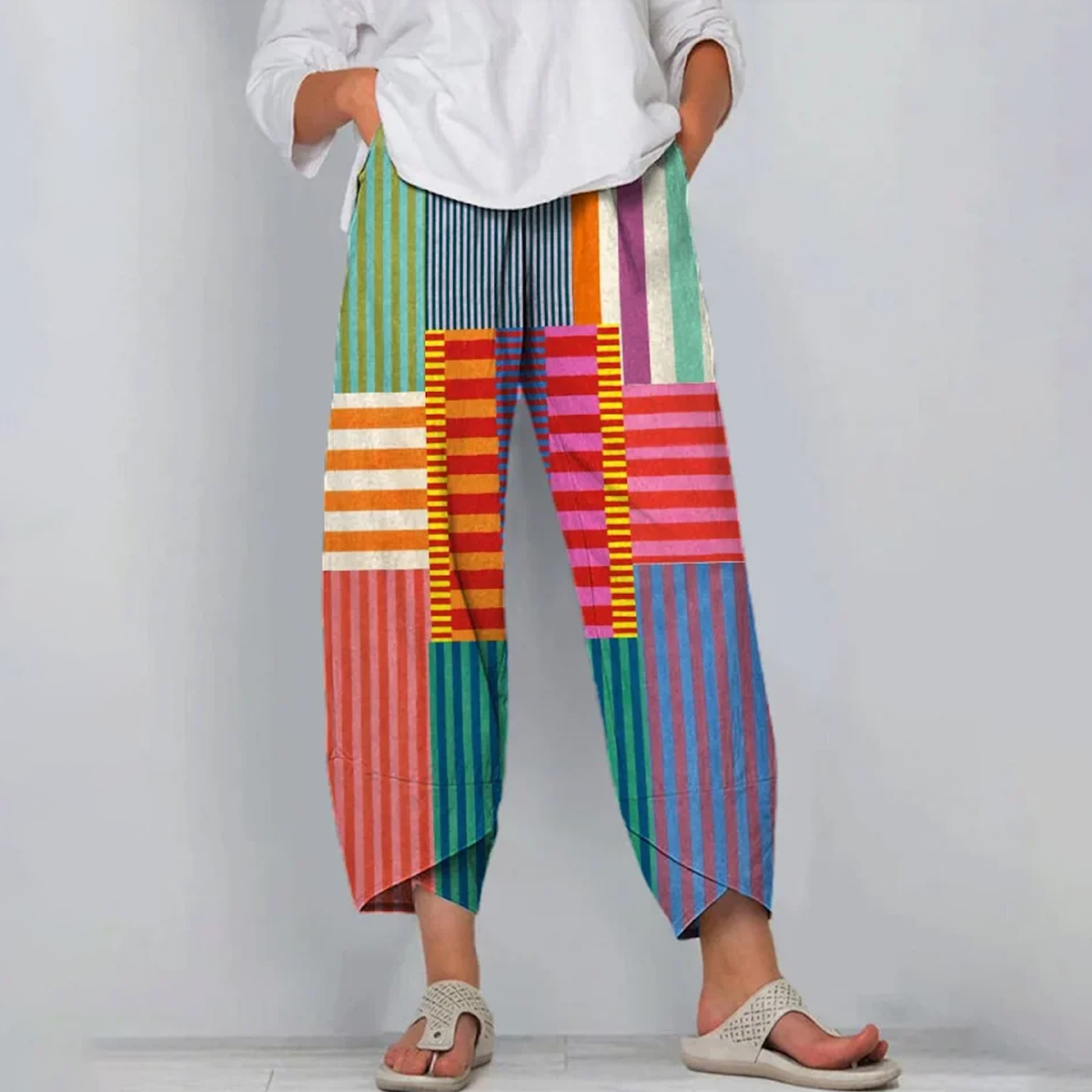 LP | Popolari pantaloni con tasca laterale a blocchi di colore