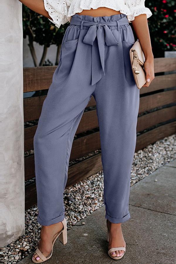 LP | Pantaloni casual a vita alta