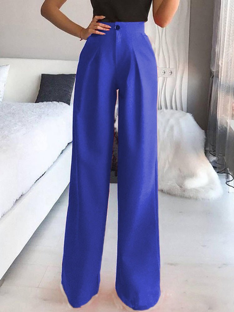 LP | Pantaloni Solidi Casual Dritti Pantaloni a Gamba Larga
