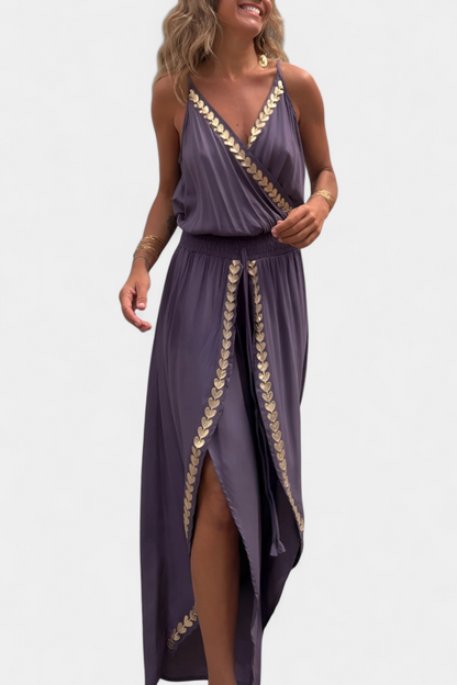 LP | Tuta drappeggiata dall'eleganza dorata