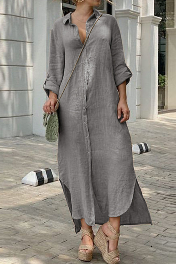 LP | ABITO CON COLLO A CAMICIA E BOTTONI