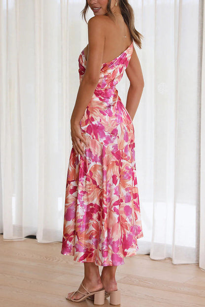 LP | Buy Myself Flowers Vestito Midi monospalla floreale