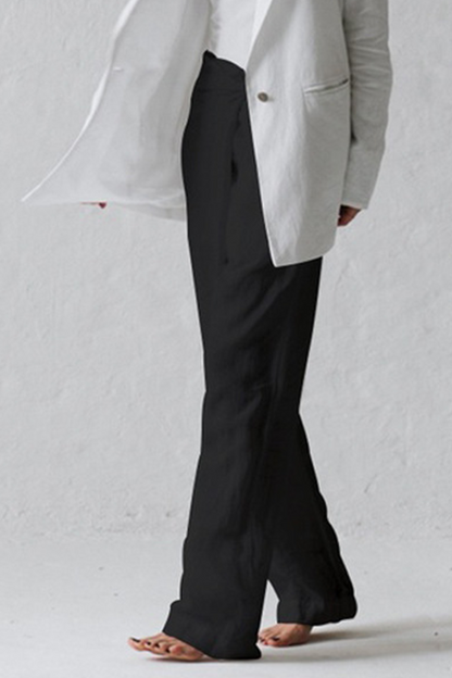 LP | Pantaloni casual con cinturino solido a vita media (3 colori)