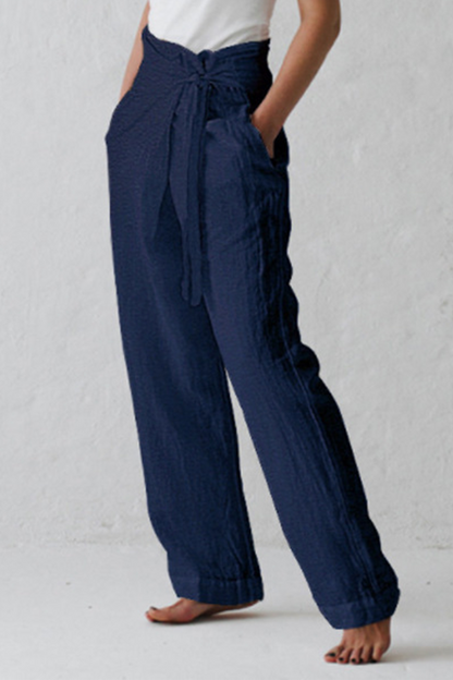 LP | Pantaloni casual con cinturino solido a vita media (3 colori)