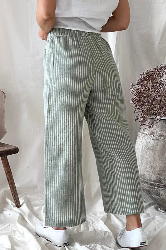 LP | Casual borsa solida allentato pantaloni dritti (5 colori)