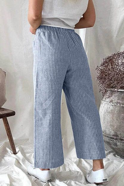 LP | Casual borsa solida allentato pantaloni dritti (5 colori)