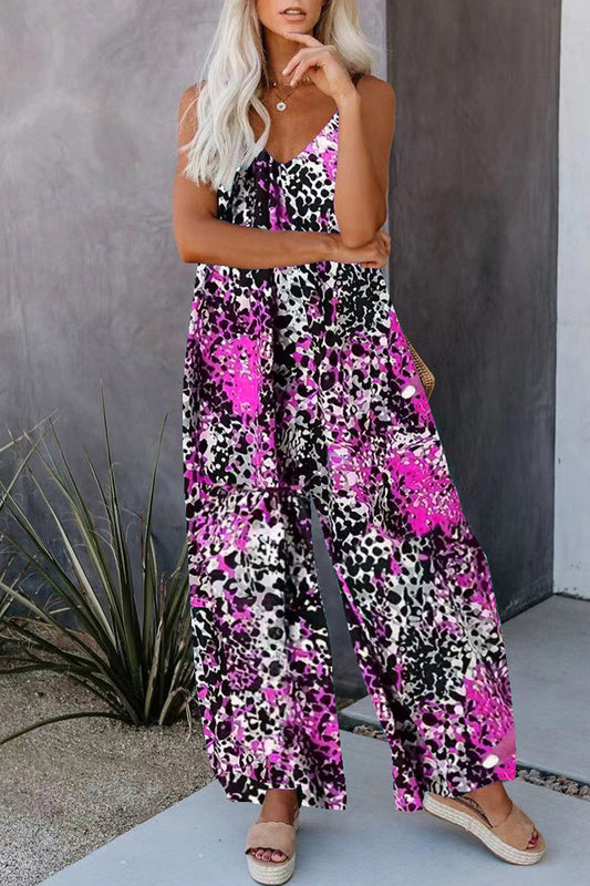 LP | Tuta allentata con scollo a V e stampa street casual