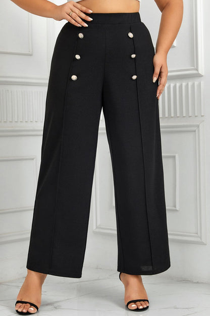 LP | Pantaloni casual solidi patchwork plus size