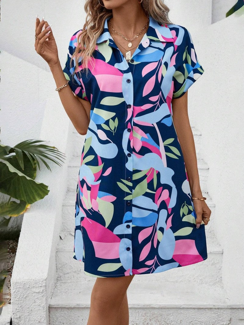 LP | Vestito a camicia stampato di stile senza sforzo
