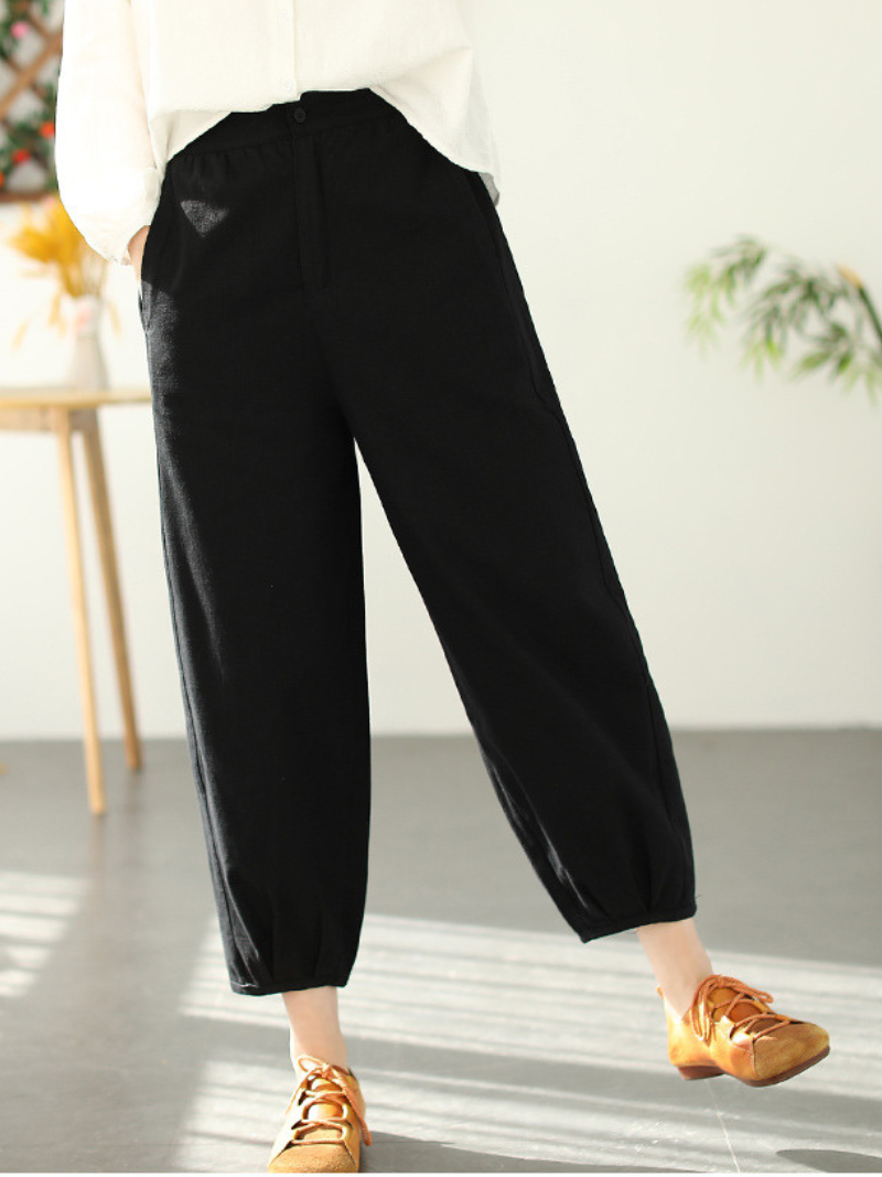 LP | Donne Moda Casual Vita Elastica Allentata Pantaloni lunghi Harem Bottom