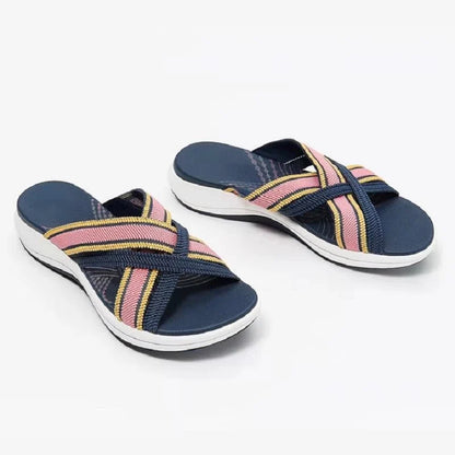 LP | | Sandali con plateau e cinturino elastico da donna