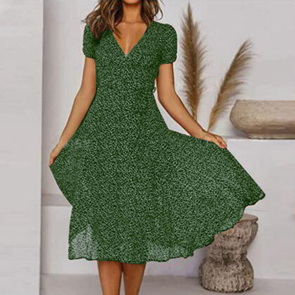 LP | Abito midi con scollo a V e avvolgente