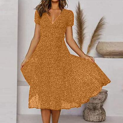 LP | Abito midi con scollo a V e avvolgente