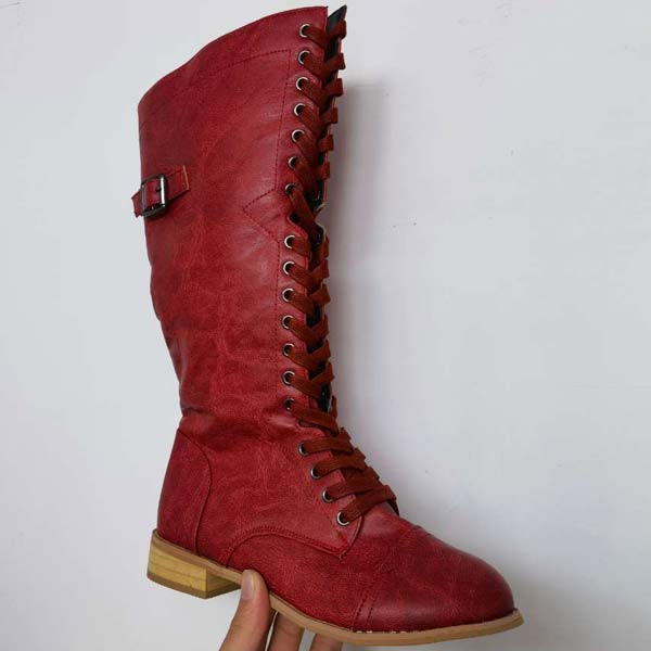 LP | Stivali al ginocchio vintage con lacci