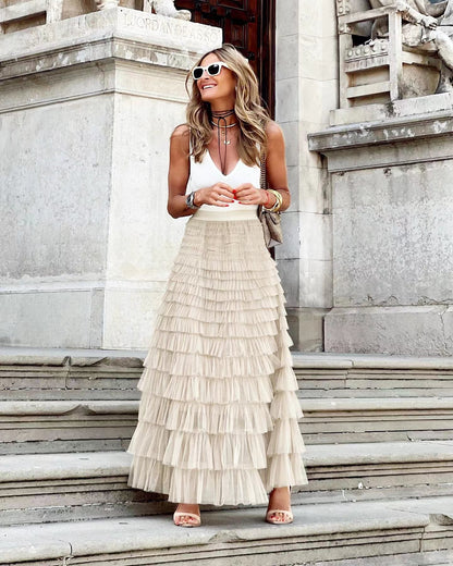 LP | Maxi gonna con volant e tulle
