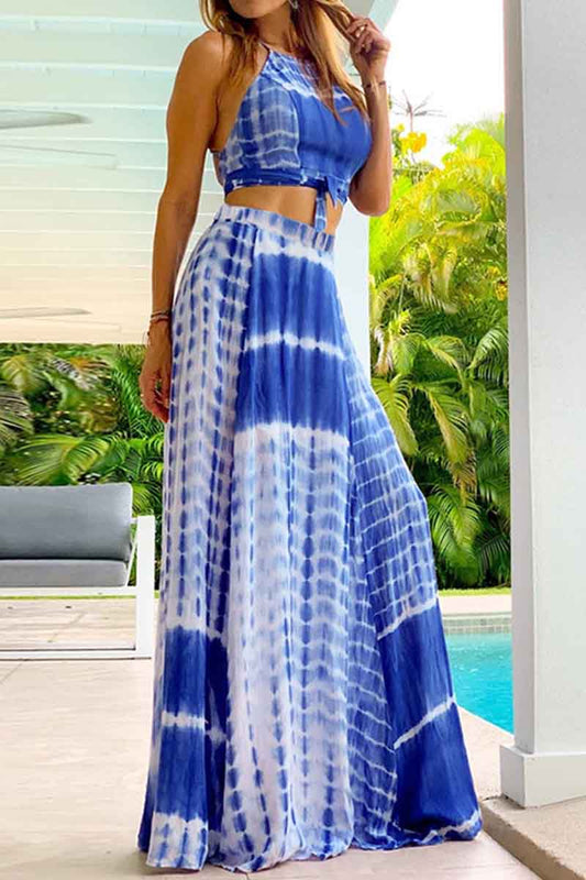 LP | Reggiseno Halter Top con vita e gonna grande Swing Tuta due pezzi